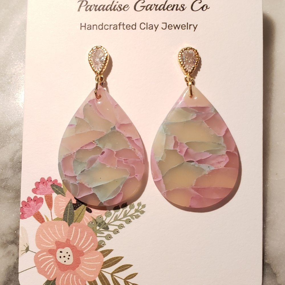 Crystal Clay Earrings